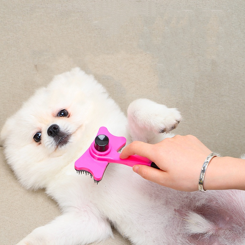 Lược Chải Lông Cho Chó Mèo Có Nút Gạt Tiện Lợi