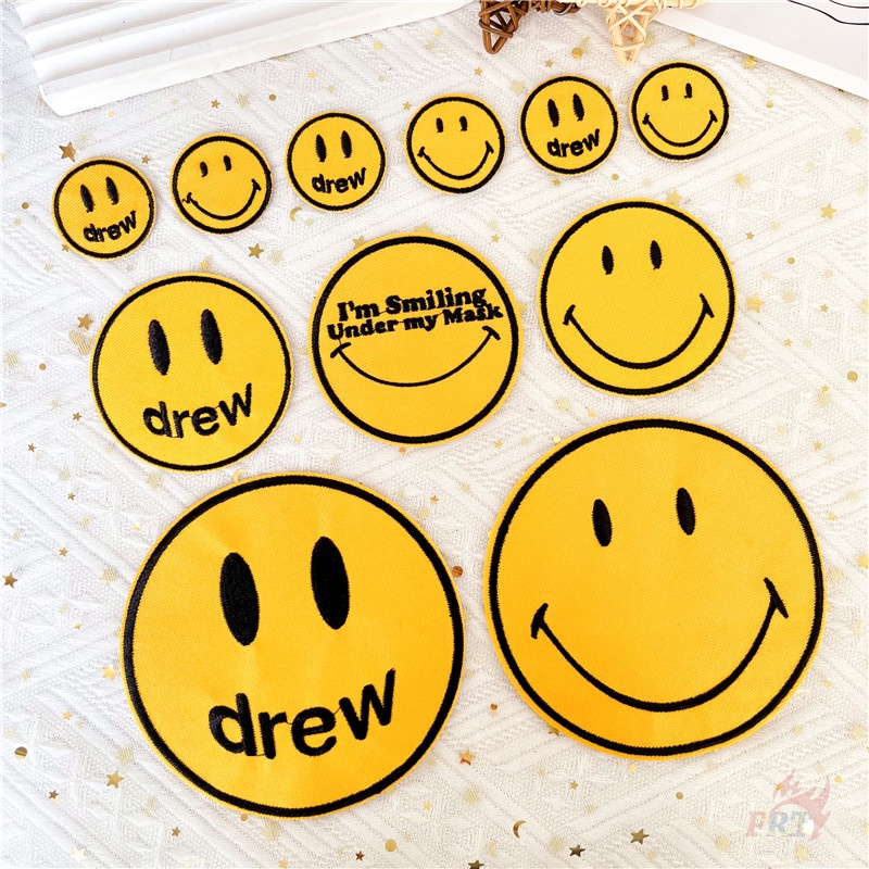 ♥ Sticker Ủi Thêu Hình Mặt Cười Thời Trang ♥ 1 Miếng Dán Ủi Quần Áo Hình Ngôi Nhà / Mặt Cười