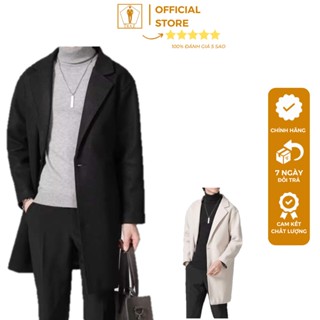 Áo khoác dạ TRAZ măng tô nam hàn quốc dáng ngắn  đen xám be mangto trench coat mantle manto big size XXL 3XL 4XL 5XL