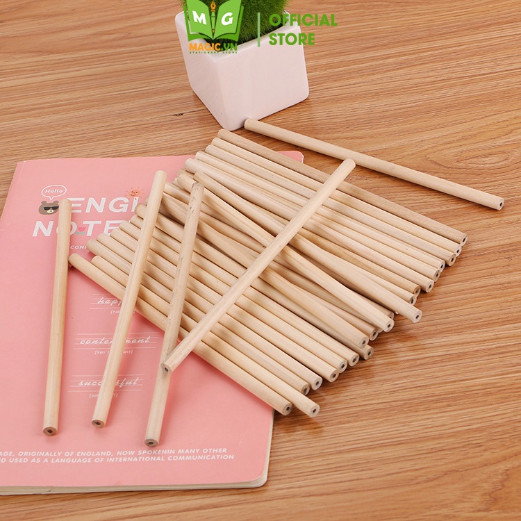 Bút Chì Cute MAGIC Viết Chì HB Gỗ Trơn Kiểu Tam Giác, Lục Giác Đơn Giản Vintage, Đồ Dùng Học Tập Dễ Thương Giá Rẻ BC1
