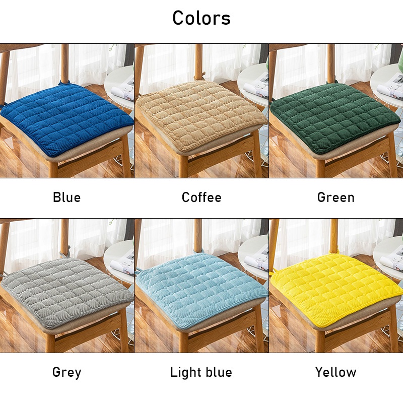 Đệm lót ghế ngồi MENG NI vải nhung tăm mềm mại thoải mái