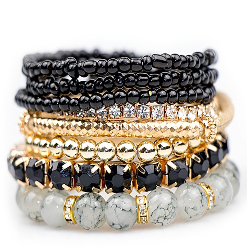 Vòng Tay Chuỗi Hạt Nhiều Lớp Phong Cách Boho Thời Trang