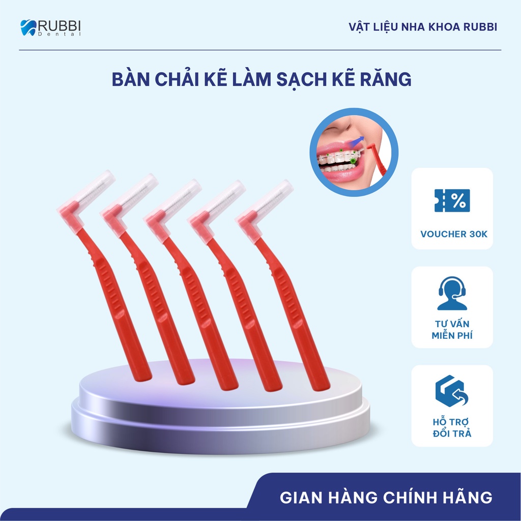 Bàn chải kẽ răng làm sạch khe răng niềng, chuyên dùng cho người niềng răng - ảnh sản phẩm 1