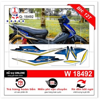 Tem rời wave RSX đời đầu xanh đen