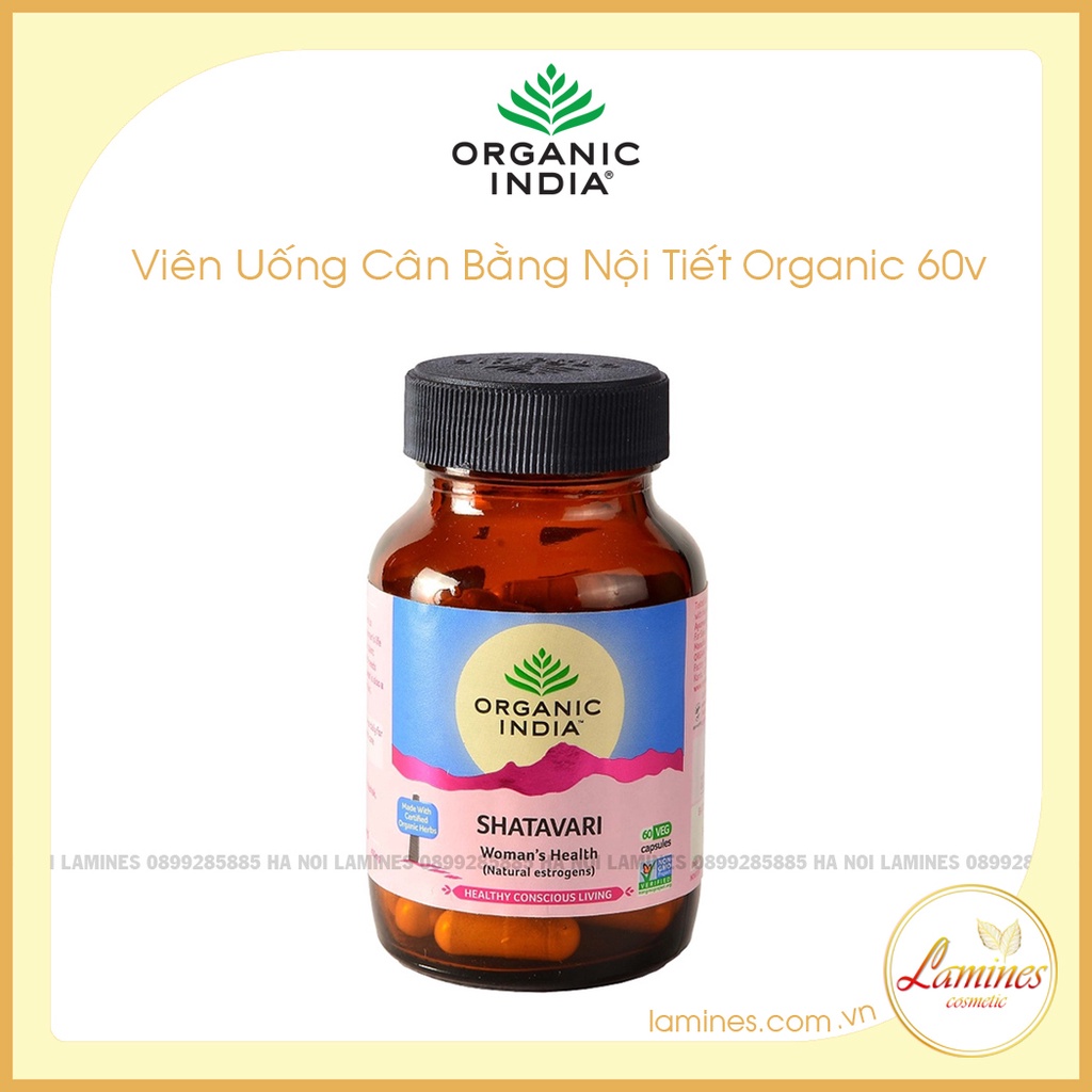 Viên Uống Cân Bằng Nội Tiết - Organic India Shatavari 60v