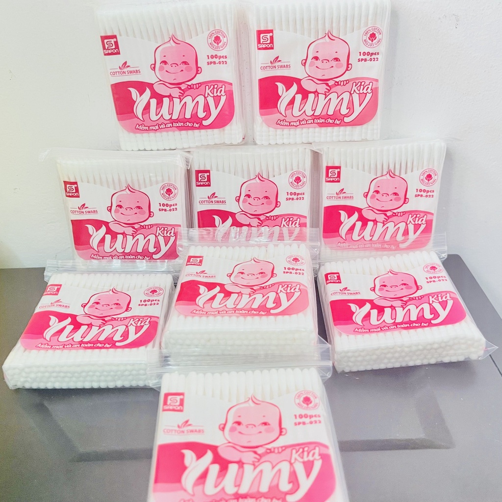 Bông tăm ngoáy tai YUMY - Thấm hút tốt, giúp lấy đi nước, chất lỏng trong vết thương, vết loét, bụi bẩn phukiendepladuoc