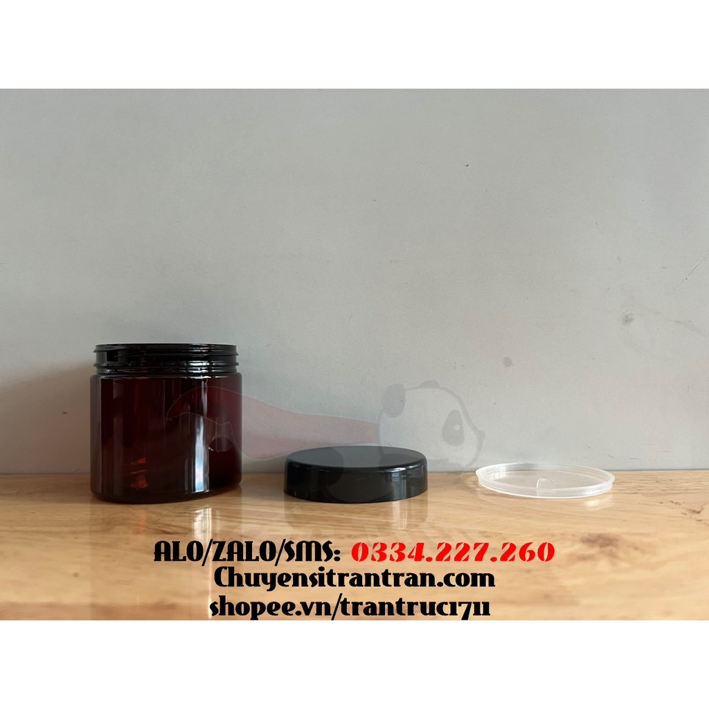[HỎA TỐC] Hũ nhựa mỹ phẩm nâu 250ml, hủ chiết mỹ phẩm cao cấp