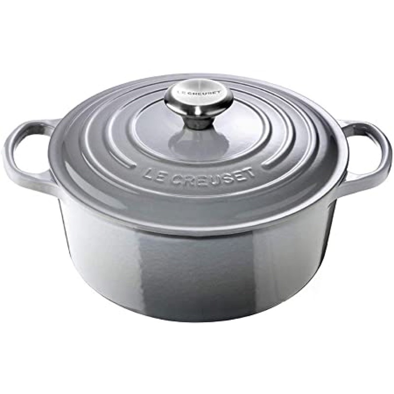 🇩🇪NỒI GANG CAO CẤP LE CREUSET 24cm Mist Grey MADE IN FRANCE - chính hãng NỘI ĐỊA ĐỨC