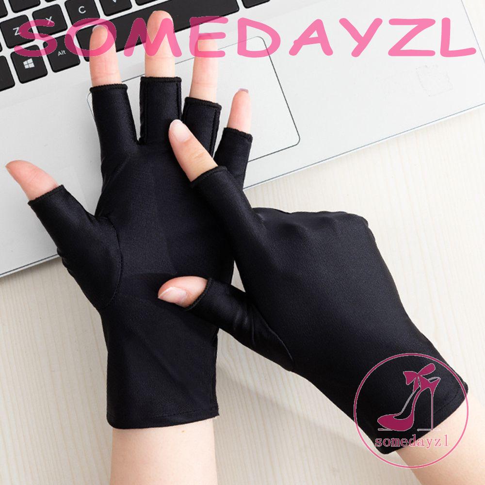 Găng Tay Chống Nắng Bằng Lụa Lạnh Co Giãn Thời Trang Cho Nữ