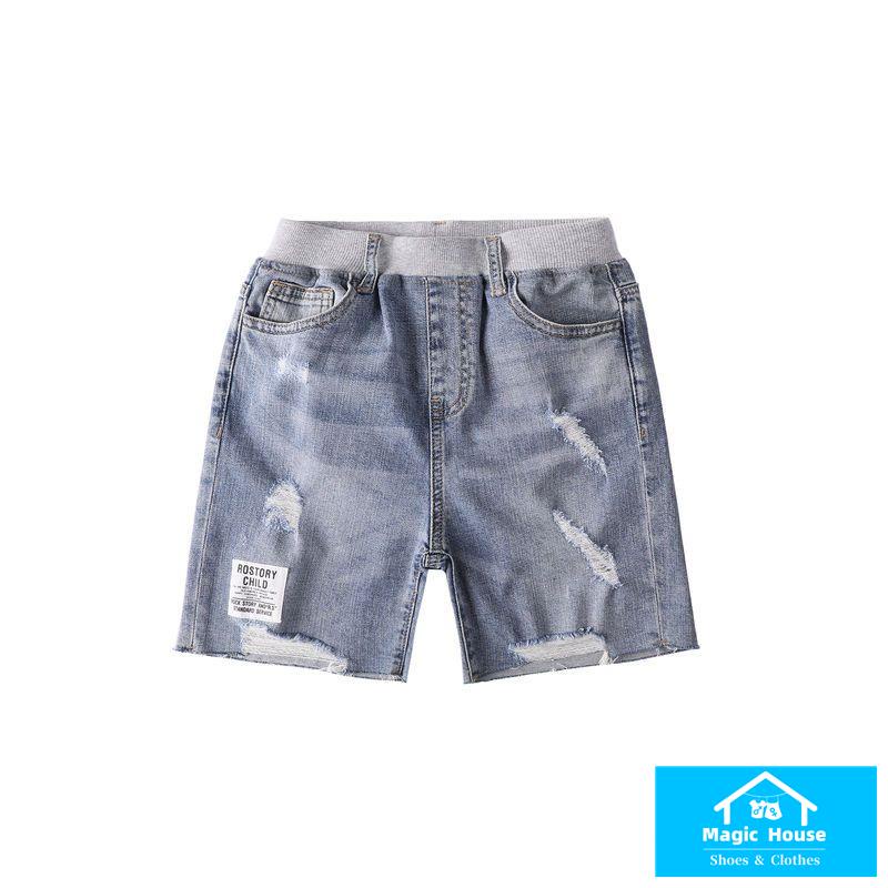 M & H ~  Quần Short Jean Rách Phong Cách Mới 2022 Cho Bé Trai