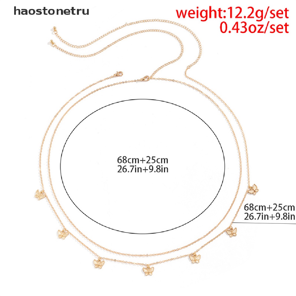 Dây Xích Đeo Hông Hai Mặt Hình Bướm Thời Trang Đi Biển Mùa Hè Quyến Rũ Cho Nữ