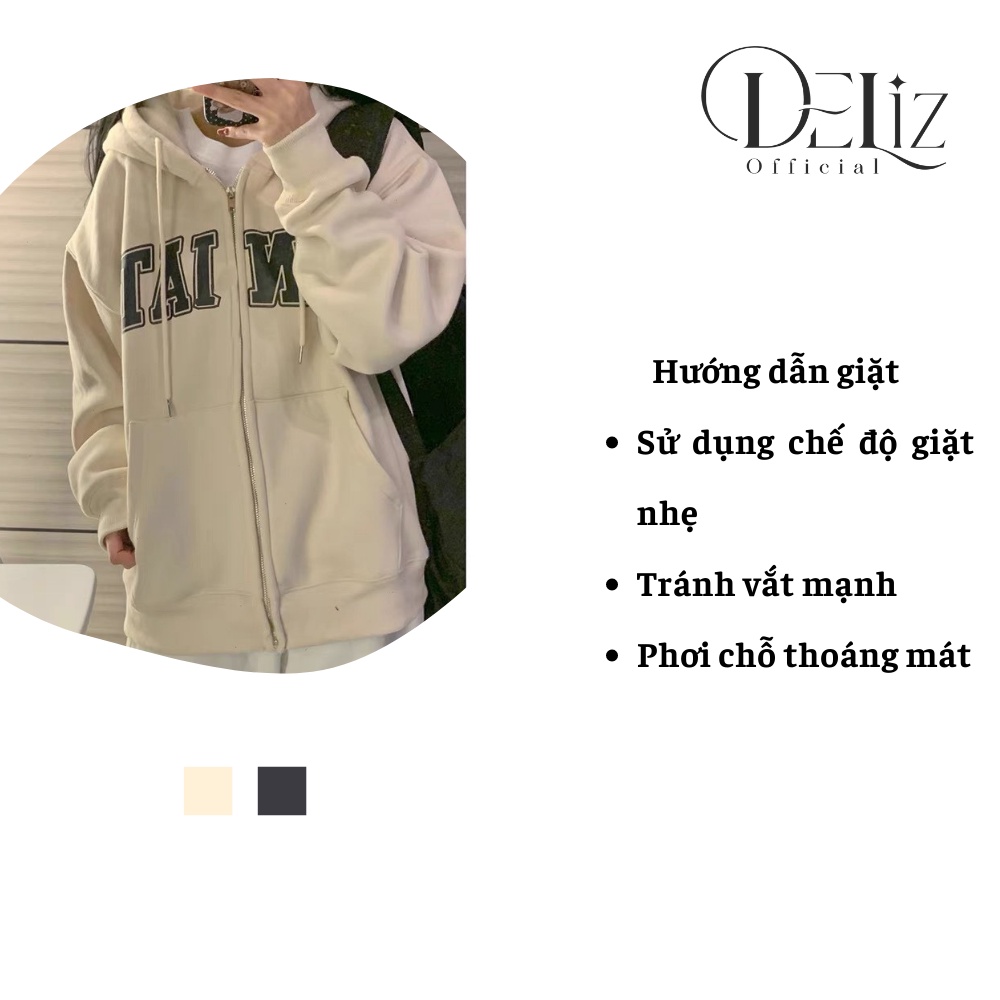 Áo hoodie zip nỉ cao cấp DELIZ, áo khoác hoodie mũ 2 lớp dày dặn siêu ấm