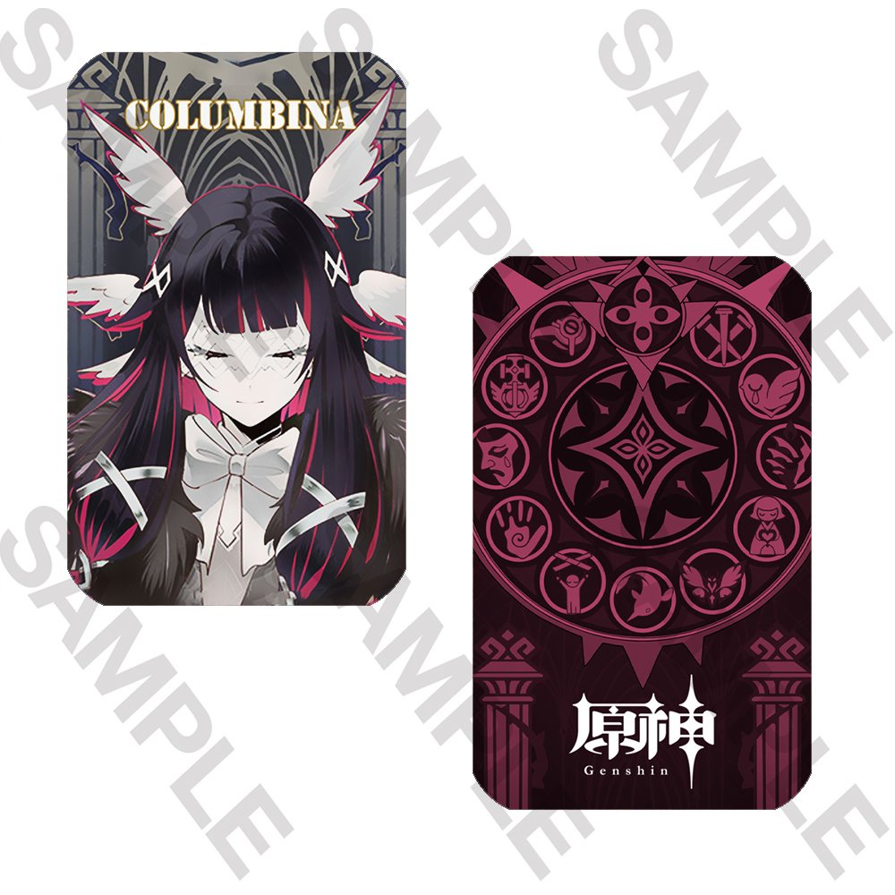 Ảnh card bo góc in hình GENSHIN IMPACT ver HẮC ÁM thẻ bo viền 5*8cm game chibi sưu tầm