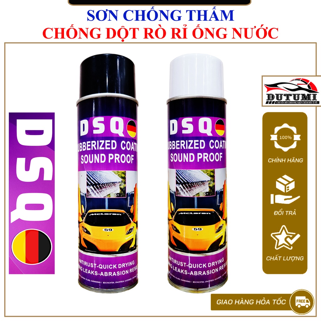 Sơn Chống Thấm - Bình Xịt Chống Thấm Tường - Keo Chống Dột Mái Tôn - Ngói, Bể Cá, Đường Ống Rỉ Nước - DSQ 700ML-DTM SALE