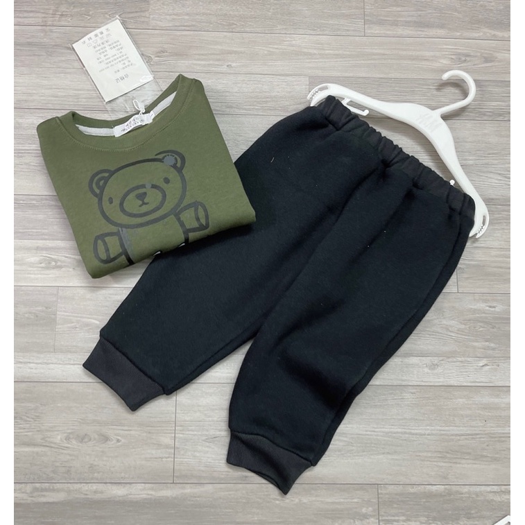 Bộ nỉ bông xuất dư hình gấu siêu xinh