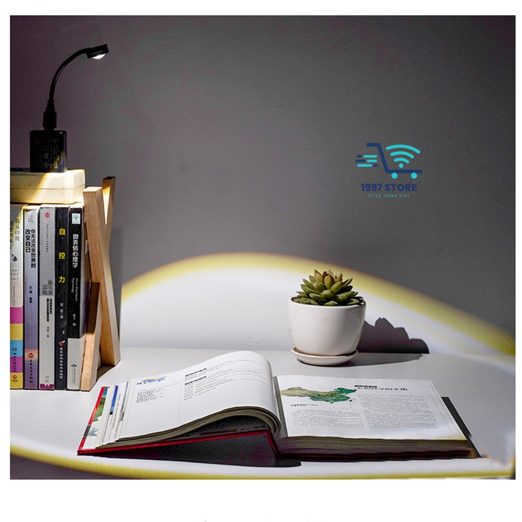 Đèn hoàng hôn phông nền có mika 5 màu , đèn led trang trí decor - loại dài 35cm