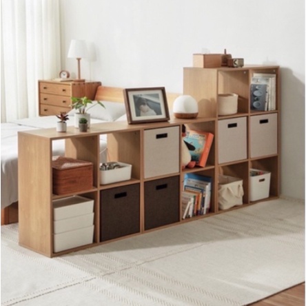 Kệ tổ ong màu gỗ kệ 4 tầng giá sách trang trí decor phòng khách Chất liệu MDF chống nước