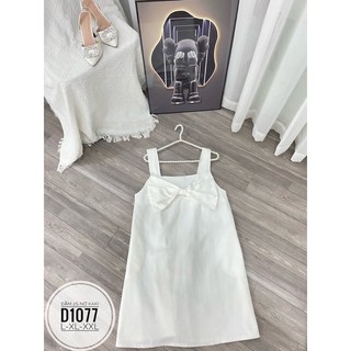 Đầm 2S nơ kaki D1077