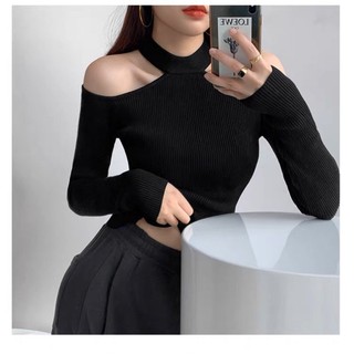 Áo len khoét vai hàng QC