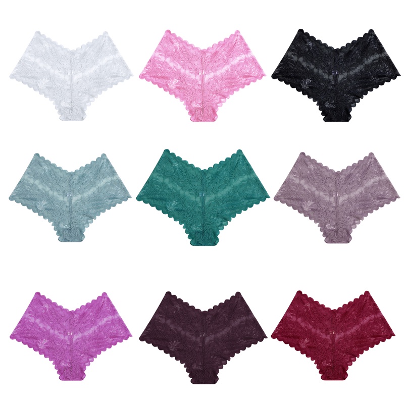 Cute Byte Bộ 3 Quần Lót Ren Lưới Xuyên Thấu Gợi Cảm Dễ Thương Cho Nữ