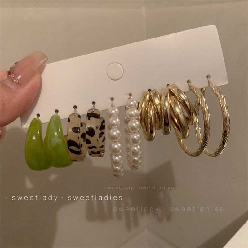 Set bông tai 17KM phong cách thời trang vintage cho nữ