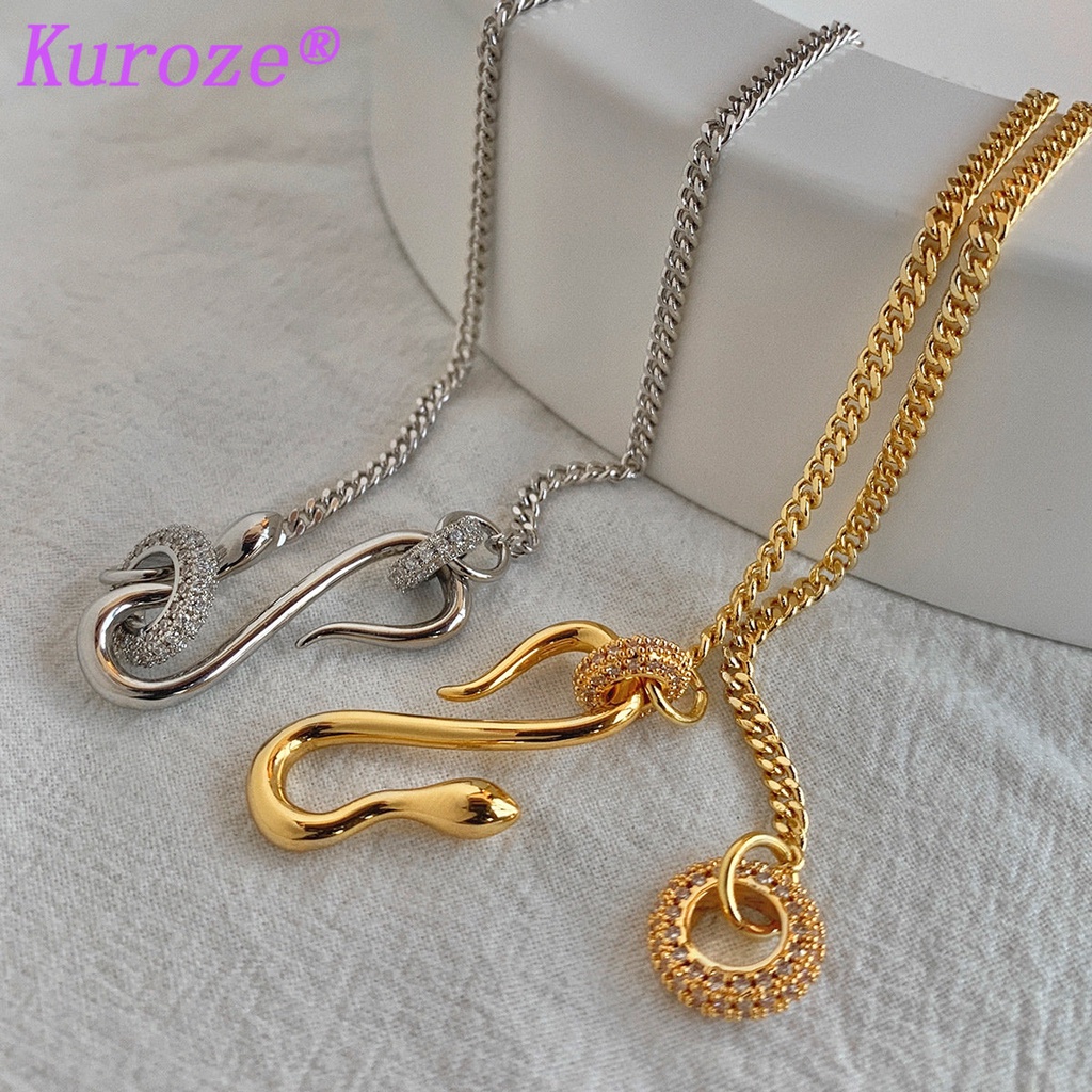 Vòng cổ Mạ Vàng 18K Mặt Hình Rắn Thời Trang