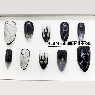 [Mã NHUQAD giảm 10% đơn 100k][NAIL BOX] Nailbox móng thiết kế sẵn mẫu thạch nude đính charm nơ