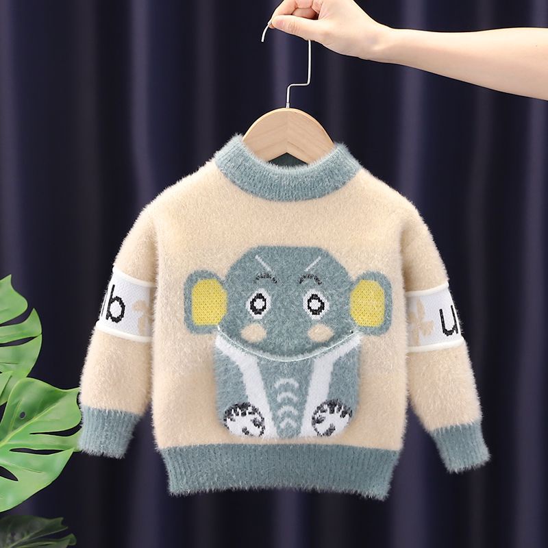 Áo Sweater Cổ Tròn Phong Cách Thời Trang Thu Đông Mới Cho Bé Trai