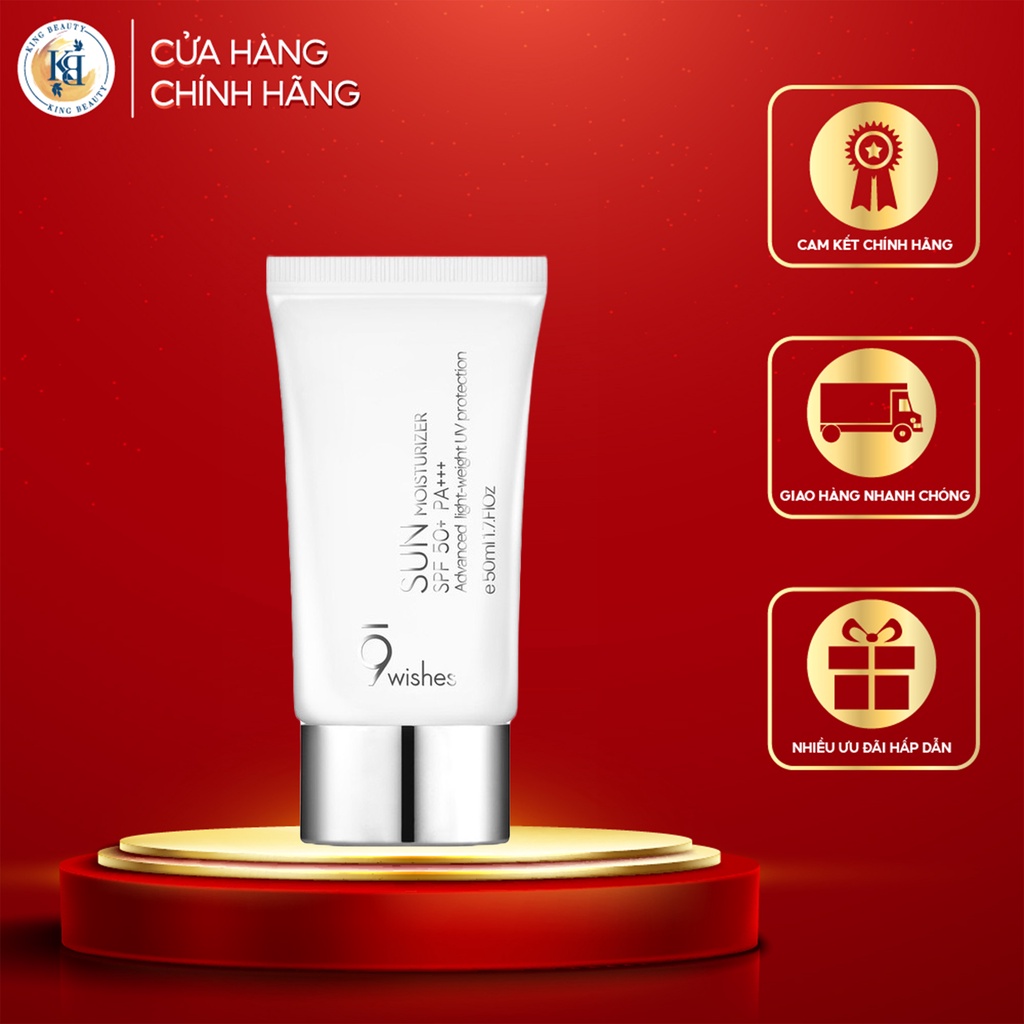 Kem chống nắng cấp ẩm 9 Wishes Sun Moisturizer SPF 50+ PA+++ 50ml