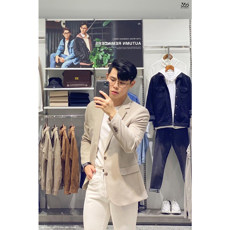 Áo khoác blazer nam thương hiệu 360 Boutique kiểu dáng trẻ trung chất liệu cao cấp - ABZTK302