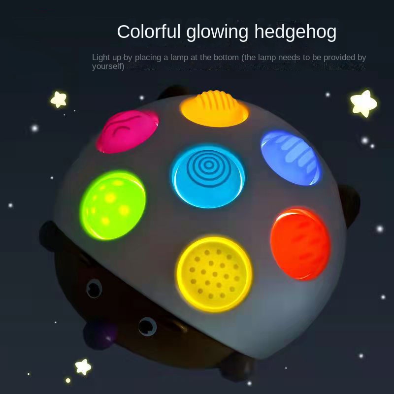 Đồ Chơi Chú Nhím Silicone Nhấn Tay Phát Nhạc Vui Nhộn Cho Bé