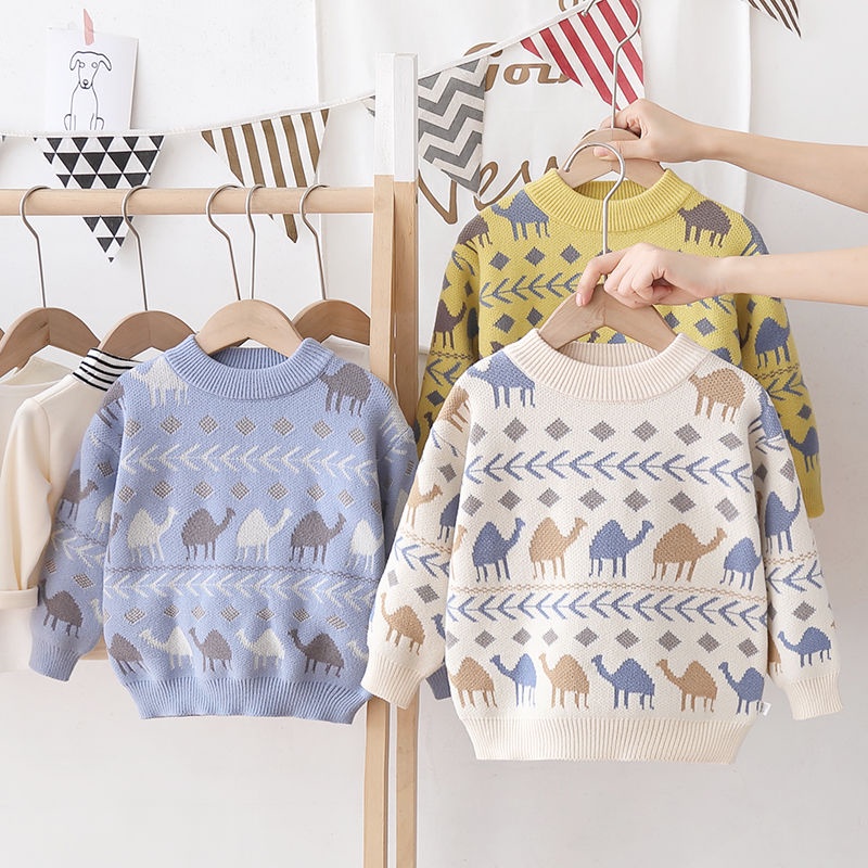 Áo Sweater Cổ Tròn In Hoạt Hình Thời Trang Mùa Đông Dành Cho Bé Trai 8859