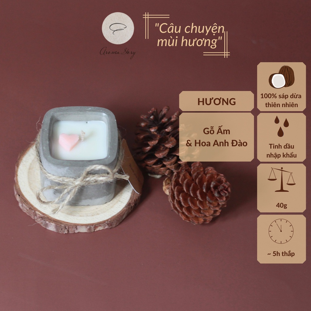 Hộp Quà Tặng Nến Thơm Mini Candle Cups Trong Suốt Aroma Story, Nhiều Loại Nến Làm Quà Tặng Sinh Nhật, Giáng Sinh