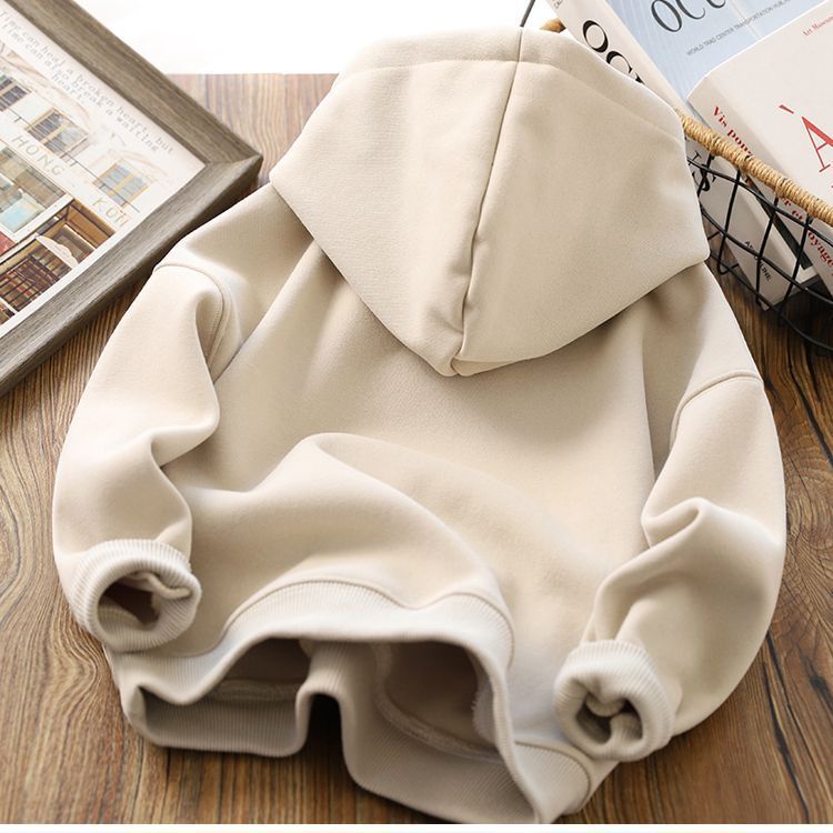 Áo Hoodie Vải Lông Cừu Dáng Rộng In Họa Tiết Đa Năng Thời Trang Thu Đông Cho Nam