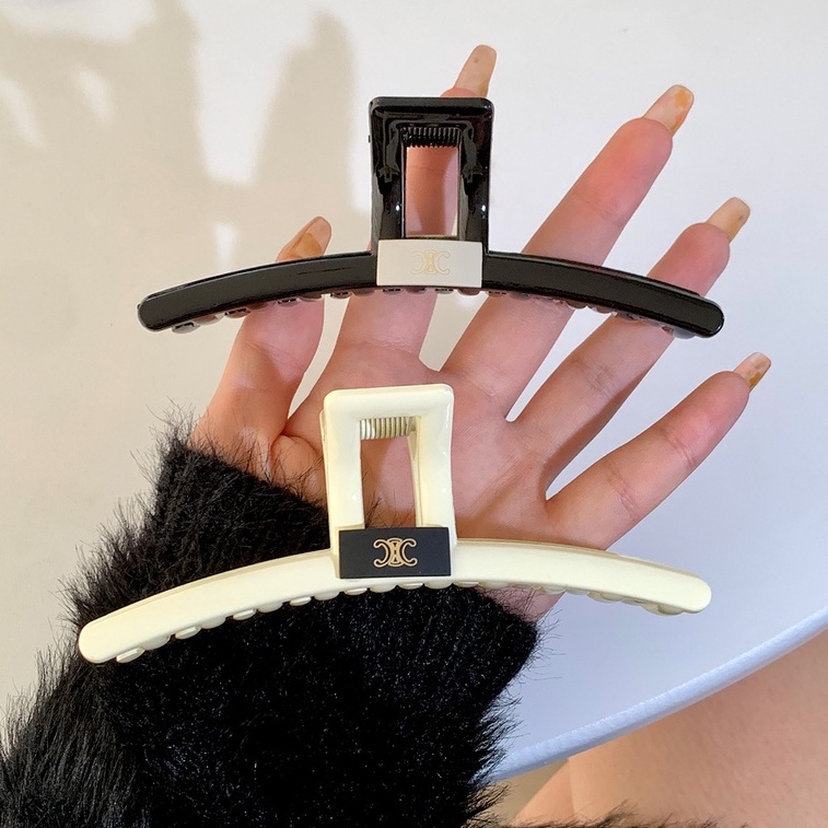 Kẹp Tóc Cỡ Lớn Màu Đen Đơn Giản Phong Cách Hàn Quốc 2022