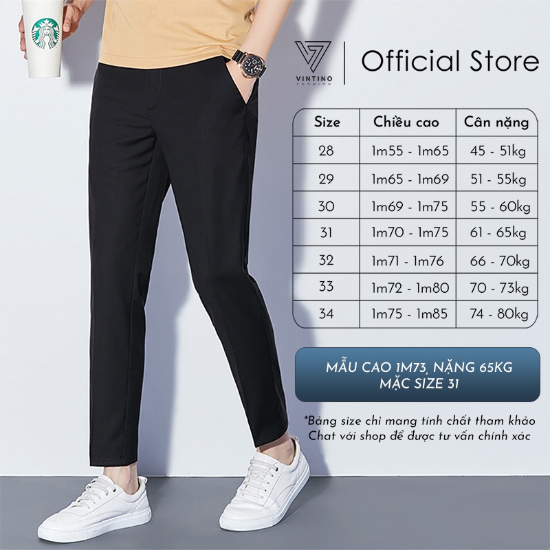 Quần âu nam, Quần tây nam đen công sở ống côn dáng slimfit Hàn Quốc vải cotton co giãn cao cấp HAMINO QACT | BigBuy360 - bigbuy360.vn