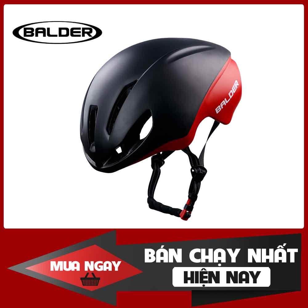 Mũ xe đạp Balder B79 cao cấp đen đỏ