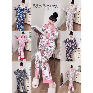 Đồ bộ pyjama bigsize -béo bigsize ngủ 55-95kg pyjama bigsize cao cấp mặc nhà đẹp,chất lụa satin mát xịn