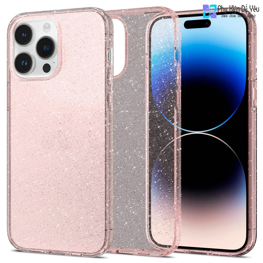 Ốp Spigen Liquid Crystal Glitter cho l.P.hone 14 Pro M.ax/ 14 Pro/ 14 Plus/ 14