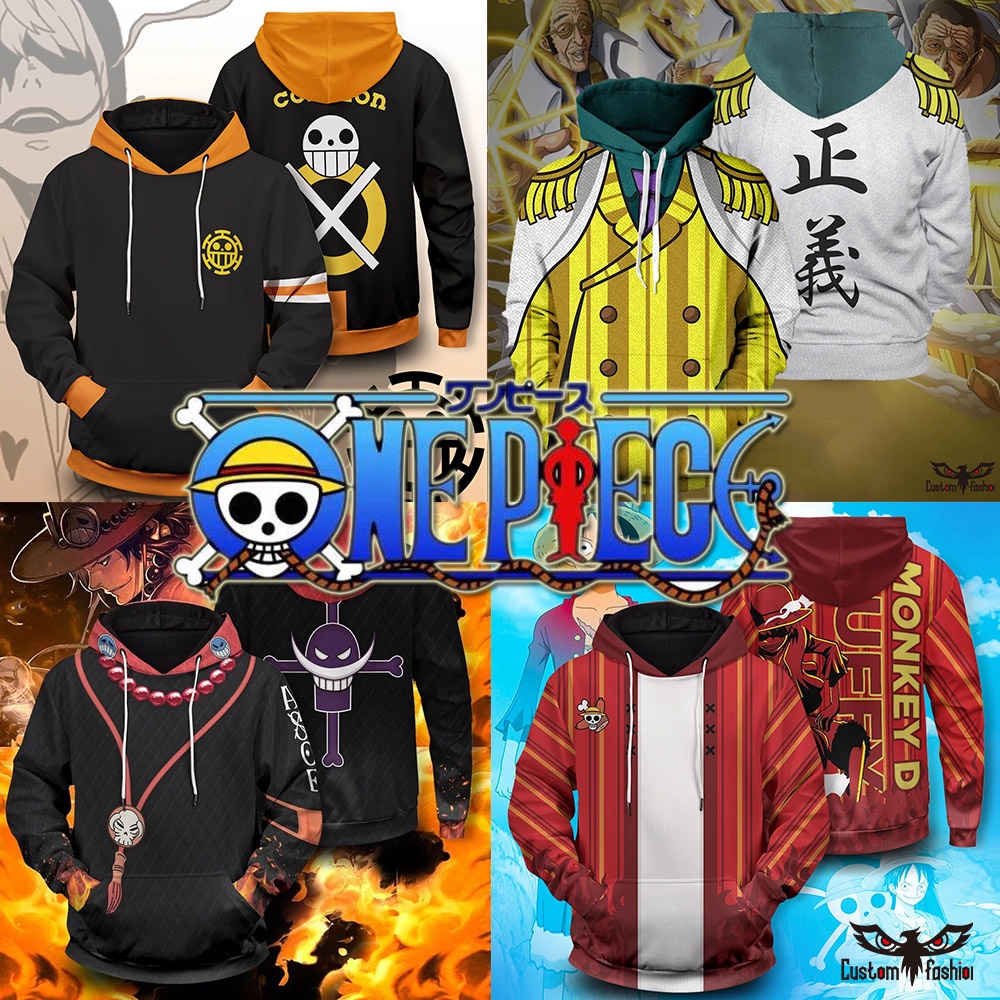 Áo Khoác Hoodie In Hình Luffy Zoro Nami Robin 3D Diy Thời Trang Thường Ngày Cho Bé Trai Và Bé Gái