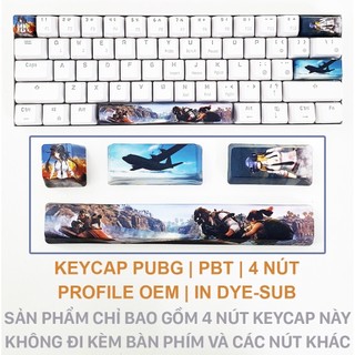 Set keycap lẻ nhựa pbt cao cấp, profile oem, in dye-sub 6.25u nút space bar + enter + esc 5 mặt cực đẹp