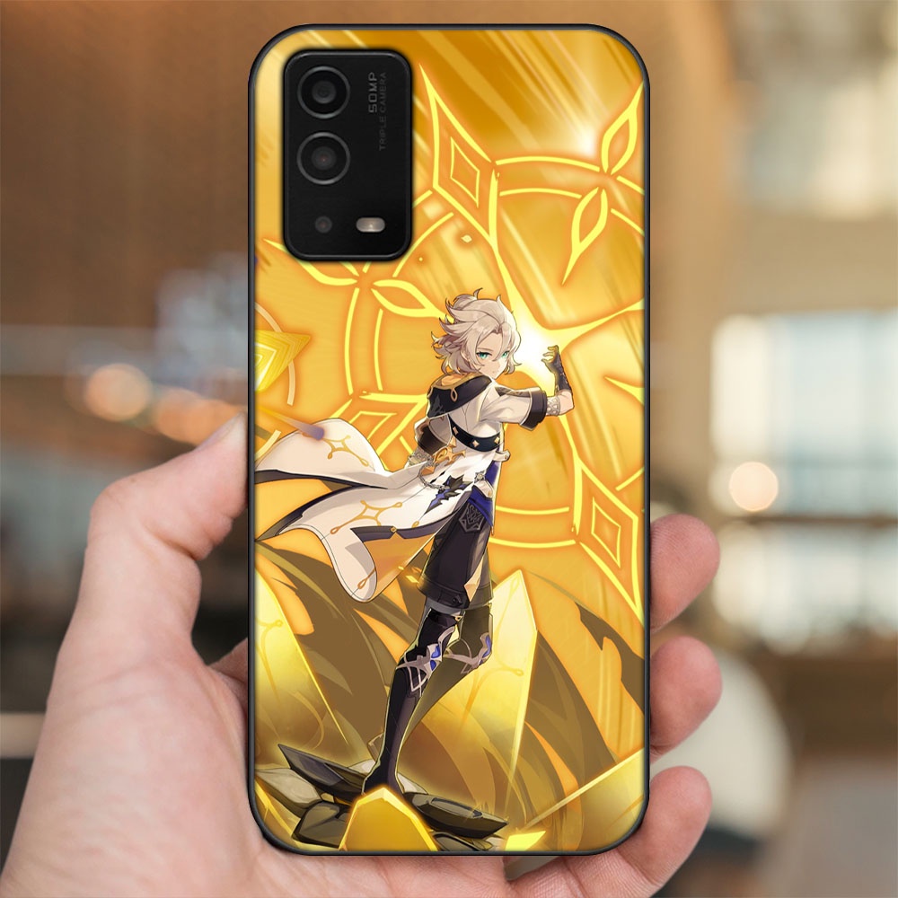 Ốp lưng Oppo A55 4G, A55 5G viền đen in hình Albedo Genshin Impact