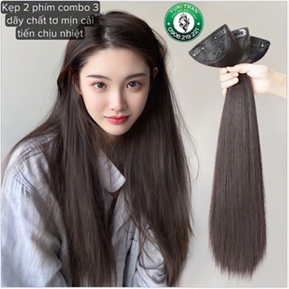 Combo Cao Cấp 3 dãy kẹp 2 phím, dày dặn, dễ dùng, chịu nhiệt như tóc thật. ( ảnh thật) mịn mượt như tóc thật