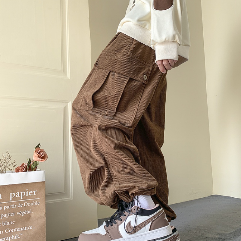 Quần Dài Ống Rộng Plus Size Phong Cách Đường Phố Nhật Bản Cá Tính Cho Nam