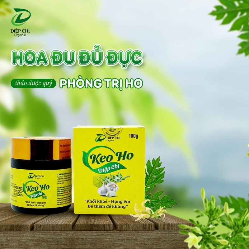 Keo Ho Diệp Chi Hỗ Trợ Giảm Ho,Sổ Mũi,Tăng Đề Kháng Lọ 100mg Chính Hãng