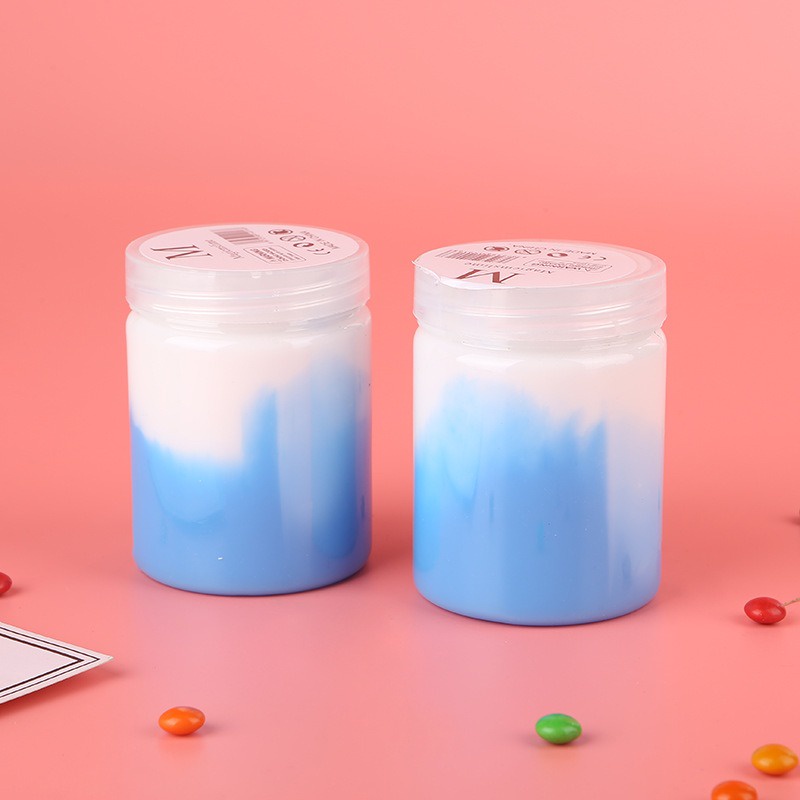 Slime thạch sữa mix 2 màu nhũ cực đẹp đồ chơi slam squishy