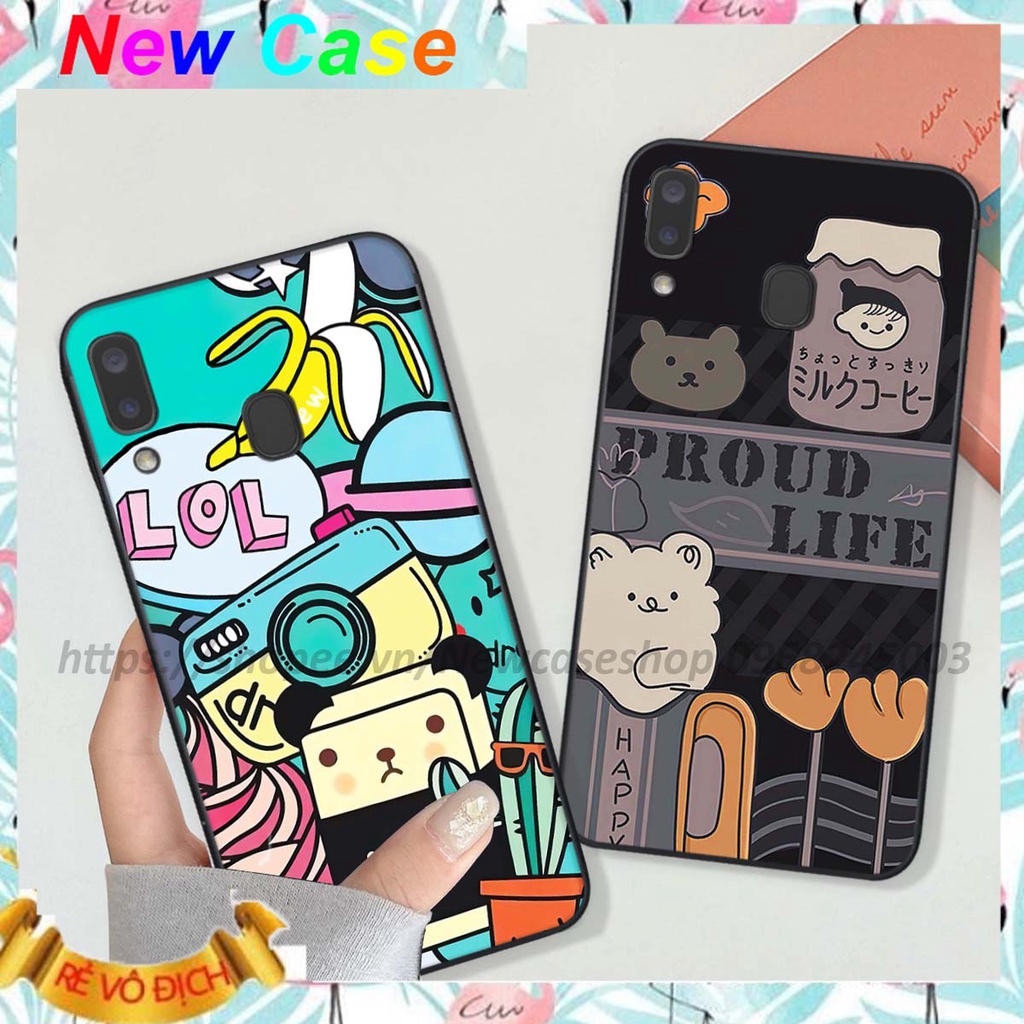 Ốp Samsung A20 / A30 / A40 / A60 / A8 Star in hình 3D Bear Brick,Bear Love,K@ws,Coffee,...