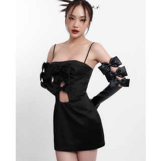 Đầm hai dây Star-crush dress ONISM màu đen không bao gồm bao tay - Dress minidrop2022 ONISM