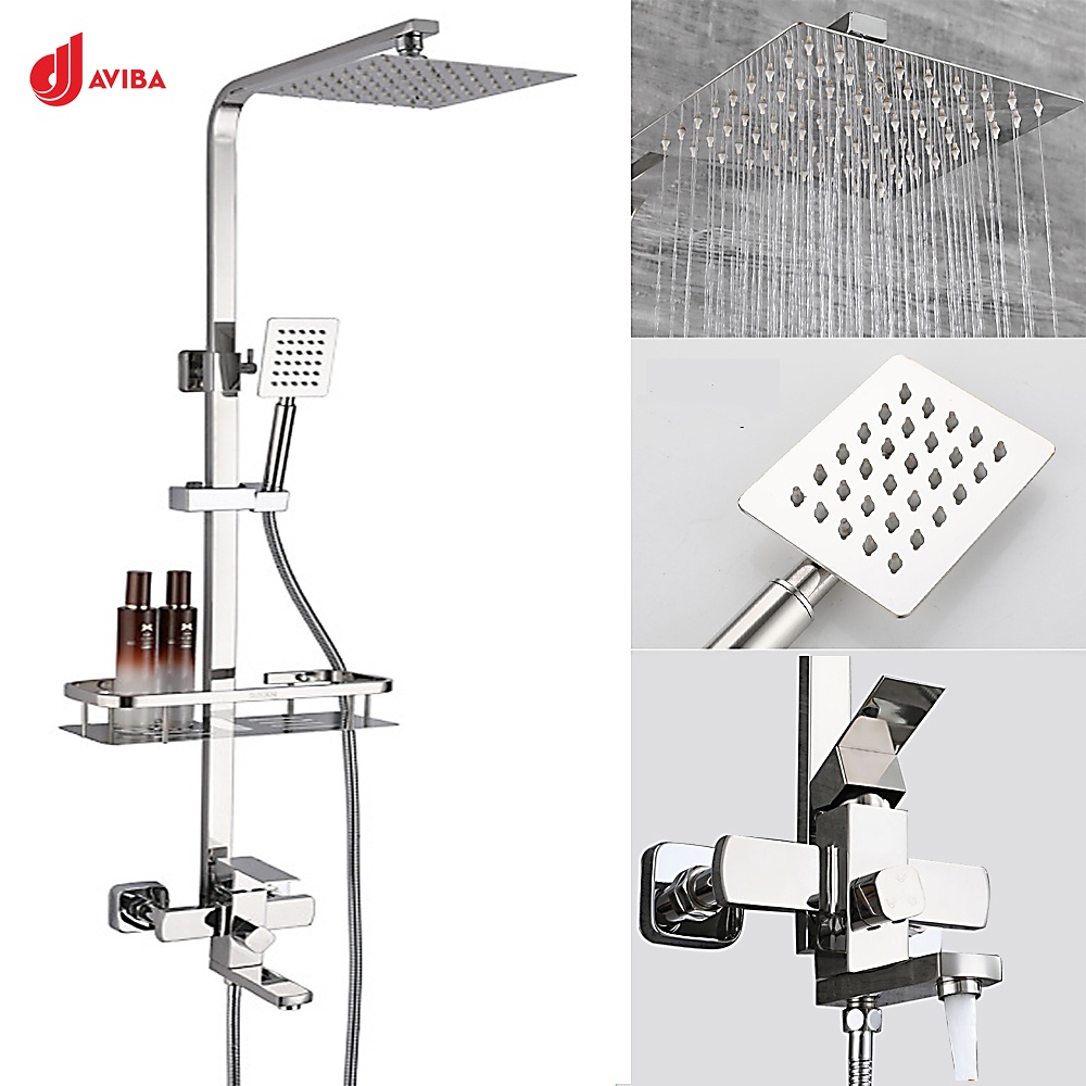 Bộ Sen Cây Tắm Đứng Nóng Lạnh Aviba 3001 Chất Liệu Cao Cấp Siêu Bền Chống Bám Vân Tay Tiêu Chuẩn Châu Âu