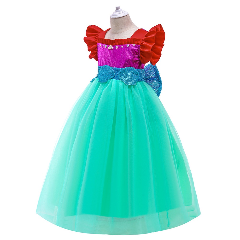 Đầm Lưới Hóa Trang Halloween Đính Kim Sa Lấp Lánh Cho Bé Gái